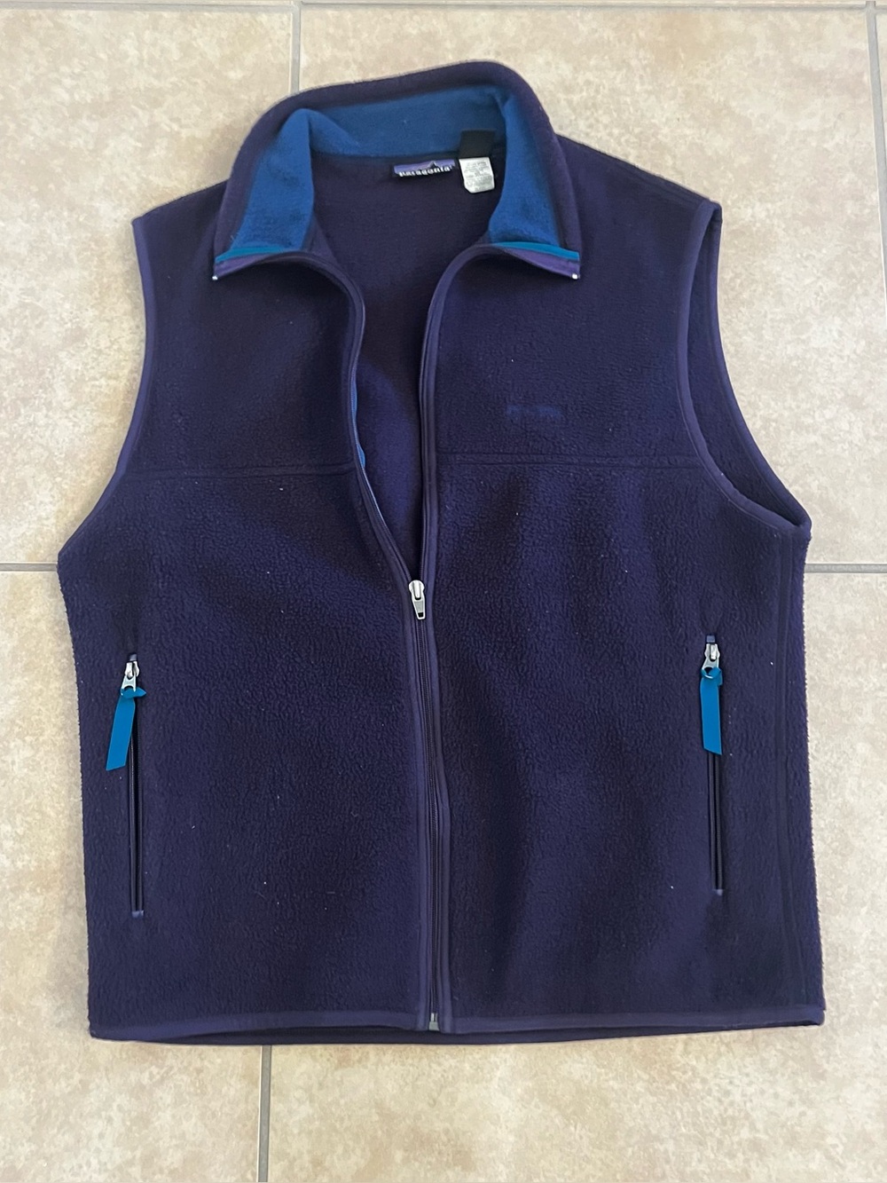 Vintage Patagonia Synchilla Vest Mens L Black Fleece USA Made Full Zip Y2K